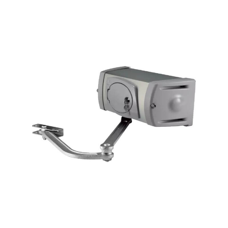 CAME FE4024V high-speed 24V self-locking gearmotor for swing gates up to 800kg and 4m. Intensive duty cycle and adjustable gate speed.